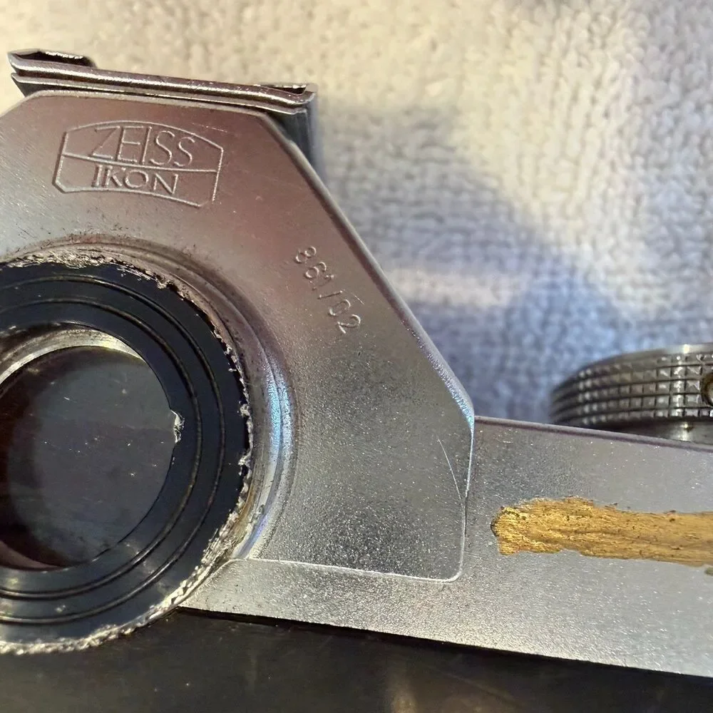 Zeiss Ikon Contaflex 35mm Film Camera Tessar 45mm F/2.8 Germany w/ Case UNTESTED